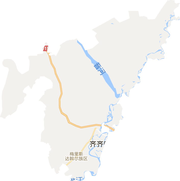 梅里斯達斡爾族區電子地圖