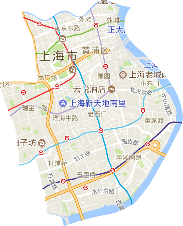 黃浦區電子地圖