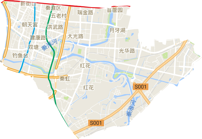 秦淮區電子地圖