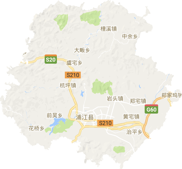 浦江縣電子地圖