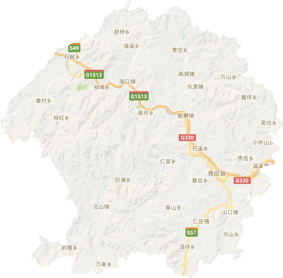 青田縣電子地圖