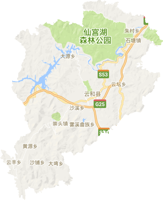 云和縣電子地圖