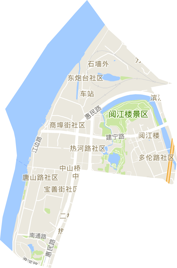 閱江樓街道電子地圖