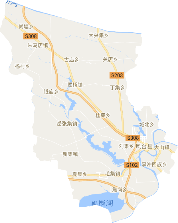 鳳臺縣電子地圖