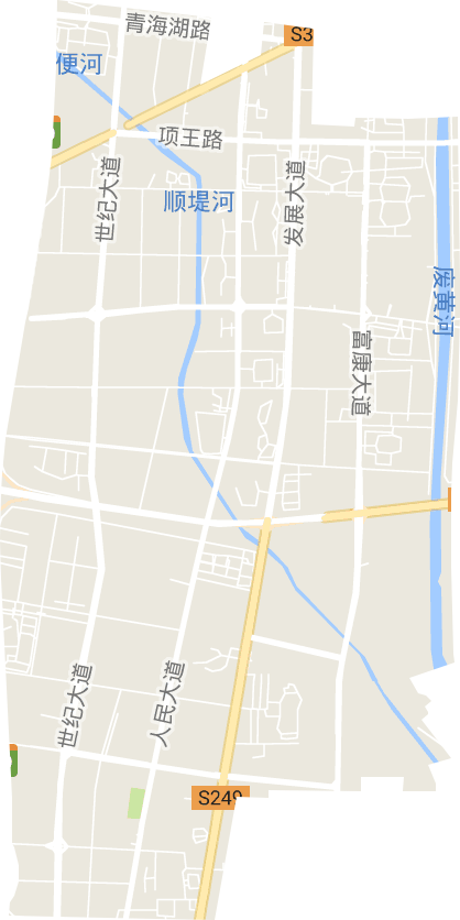 黃河街道電子地圖