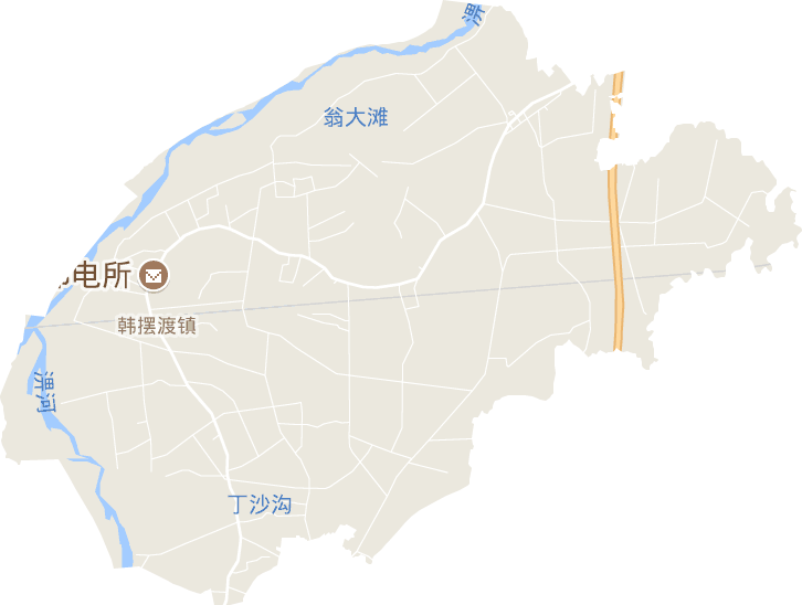 韓擺渡鎮電子地圖