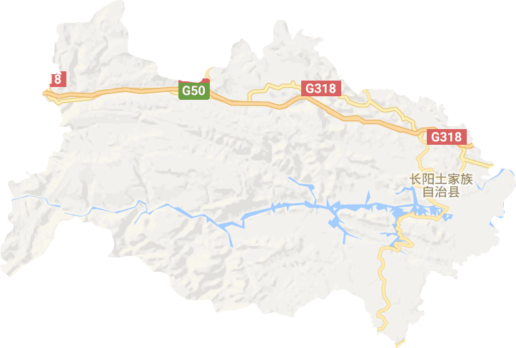 長陽土家族自治縣電子地圖
