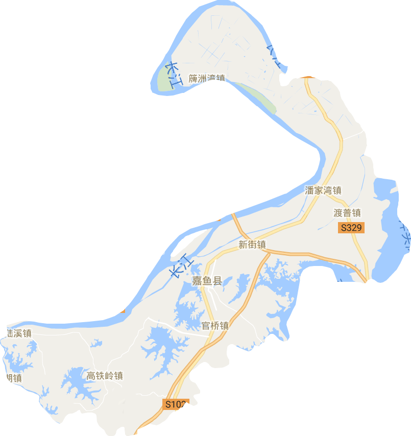 嘉魚縣電子地圖