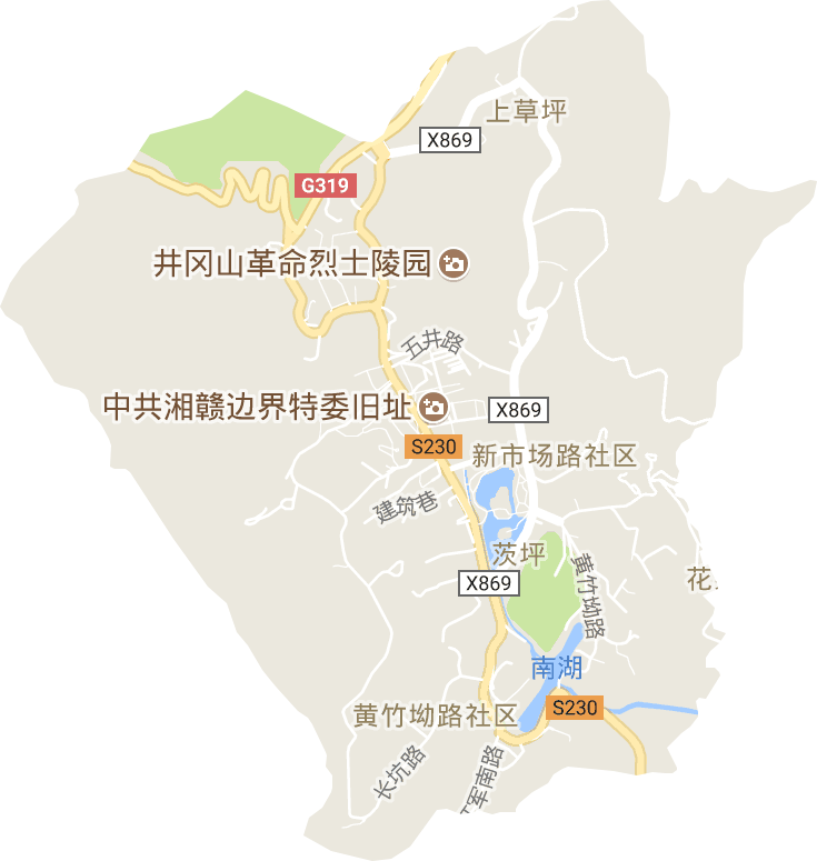 茨坪鎮電子地圖