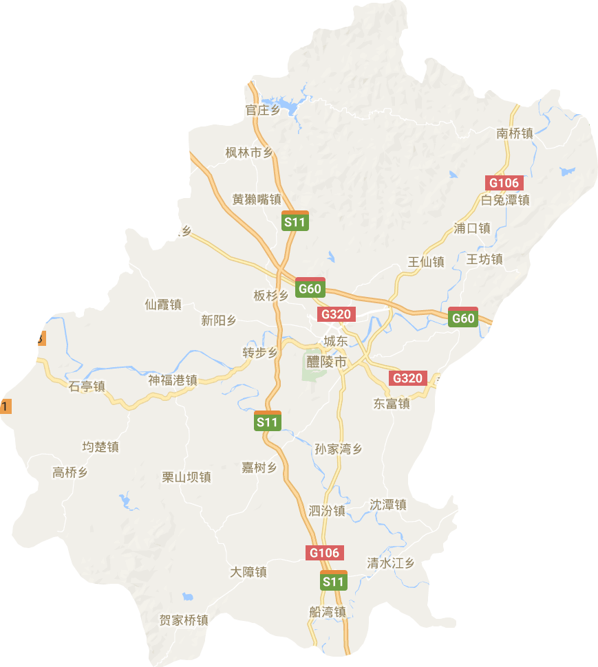 醴陵市電子地圖