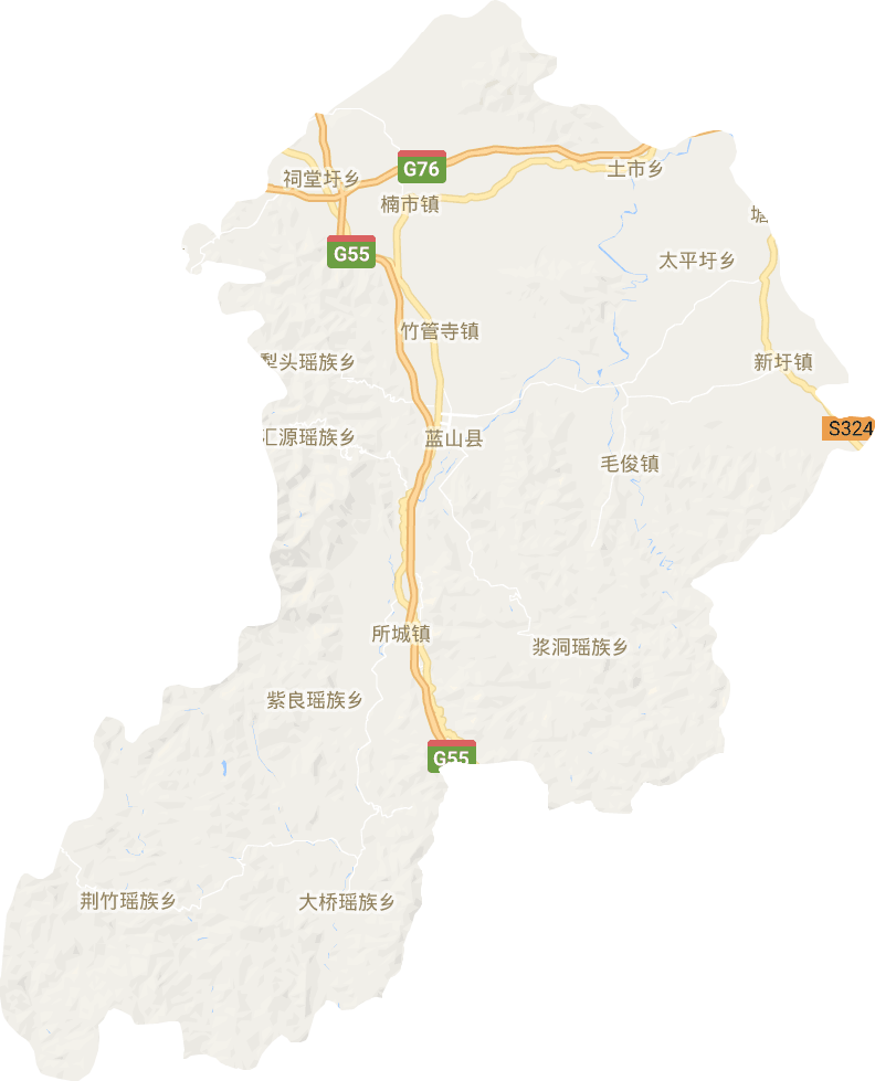 藍山縣電子地圖
