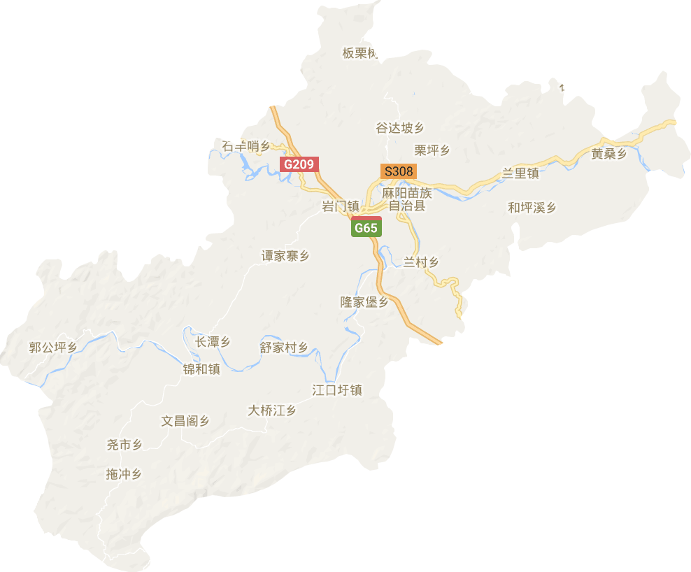 麻陽苗族自治縣電子地圖