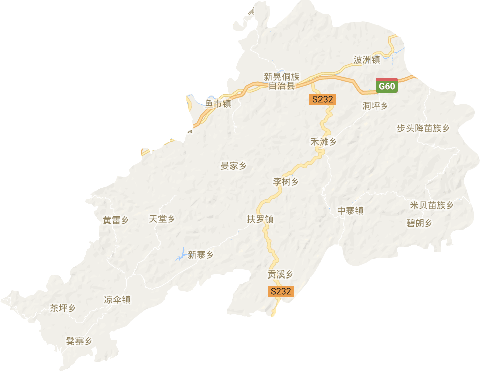 新晃侗族自治縣電子地圖