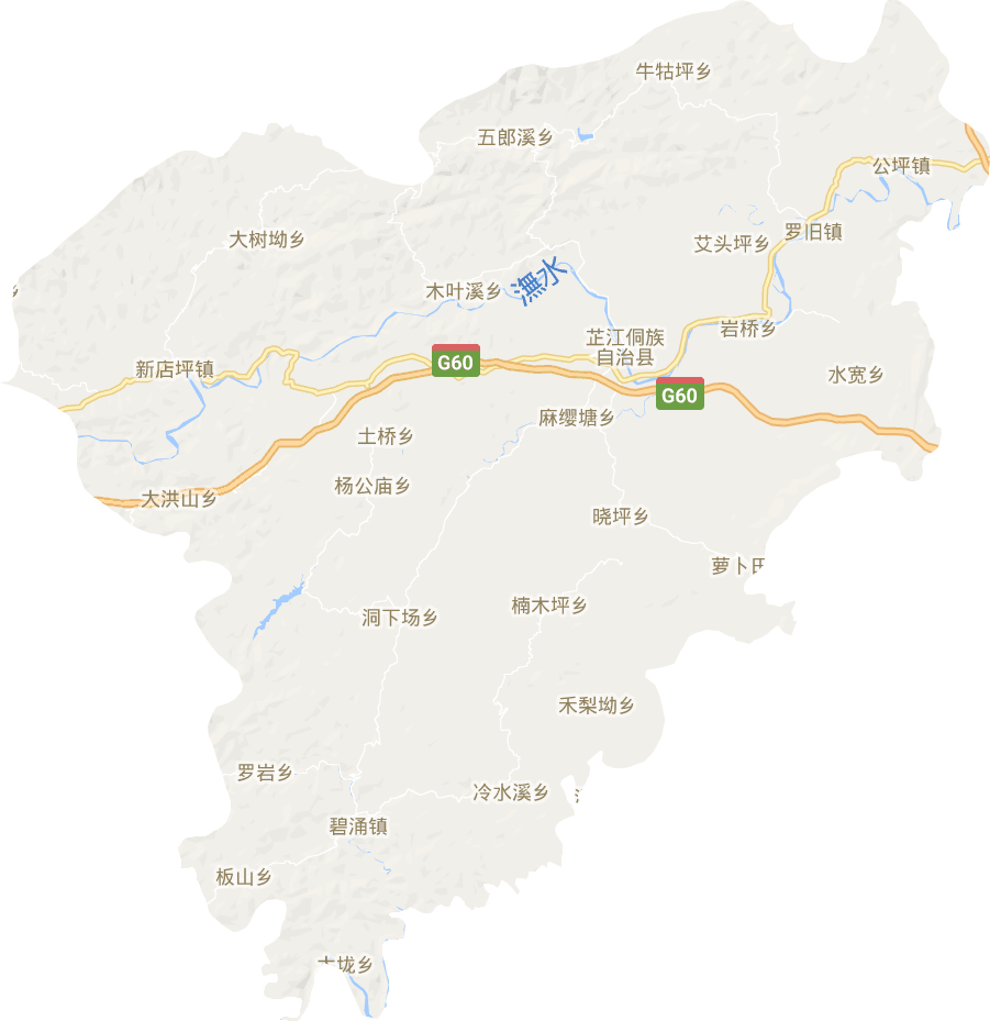芷江侗族自治縣電子地圖