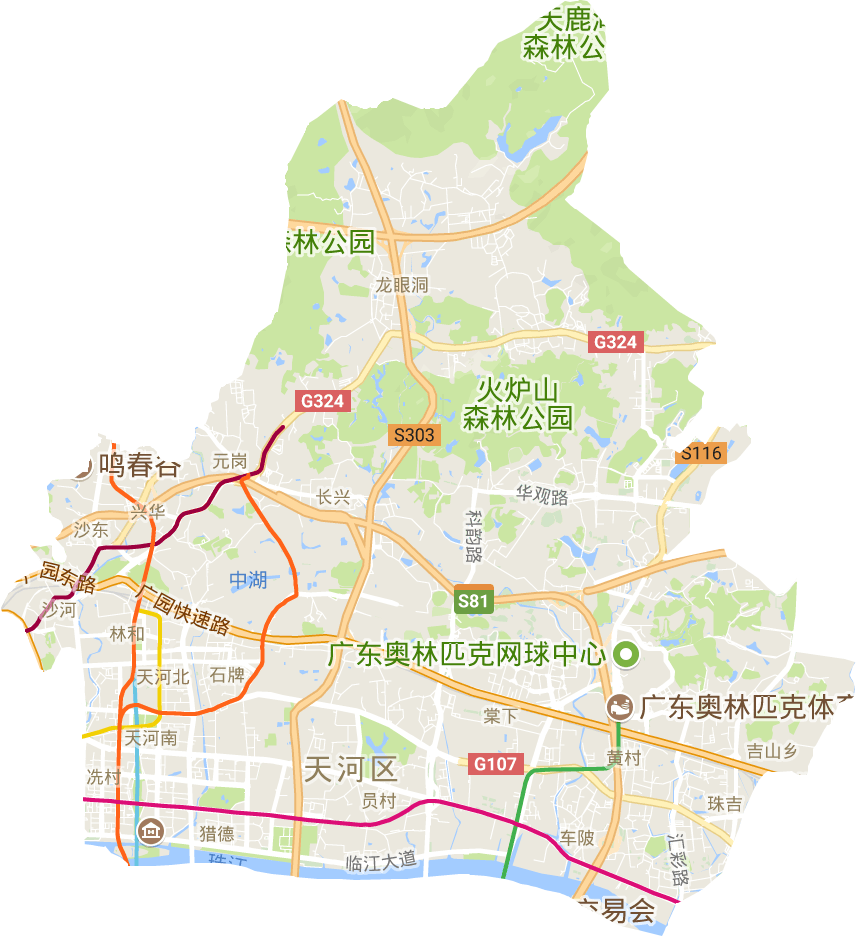 天河區電子地圖