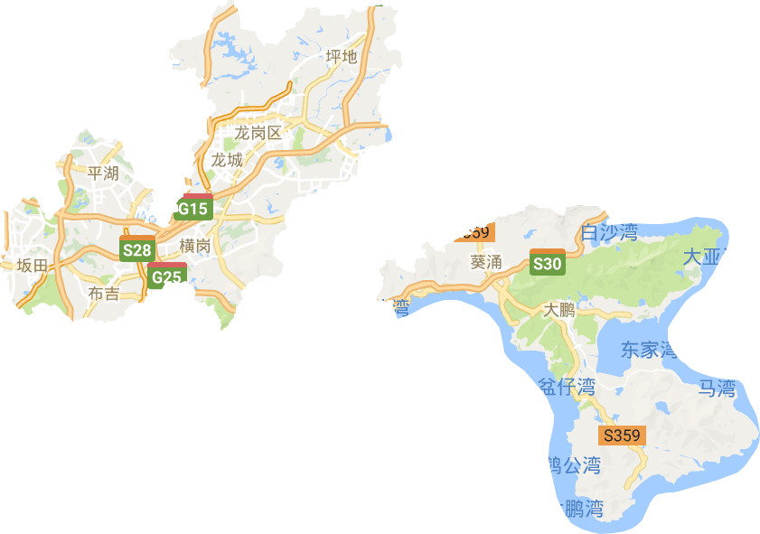 龍崗區電子地圖