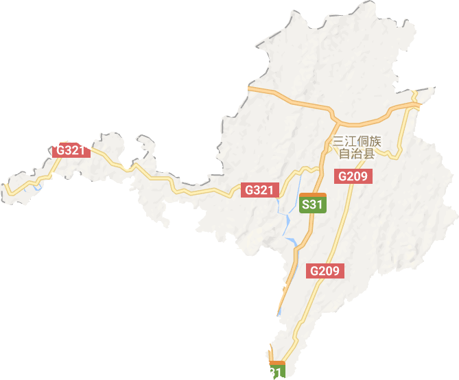 三江侗族自治縣電子地圖