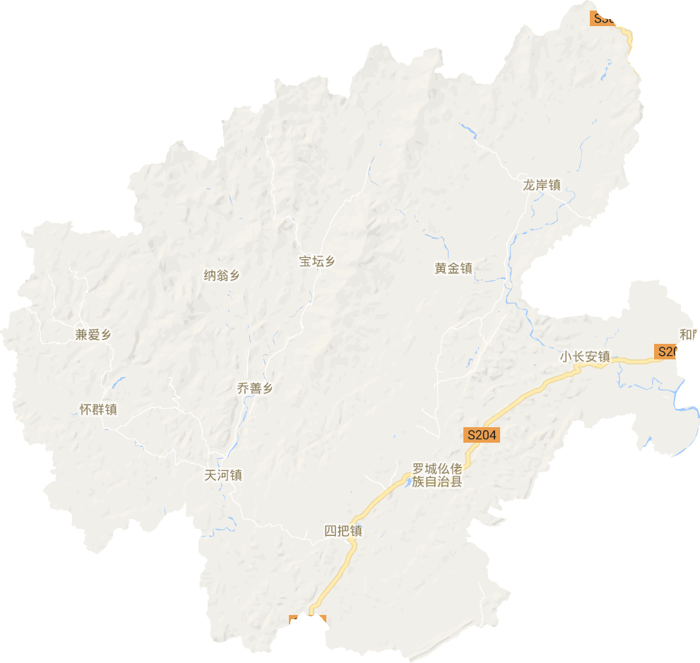 羅城仫佬族自治縣電子地圖