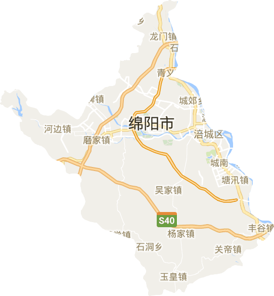 涪城區電子地圖