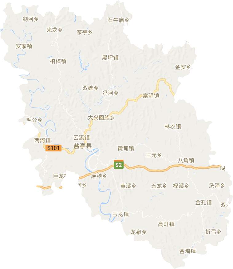 鹽亭縣電子地圖