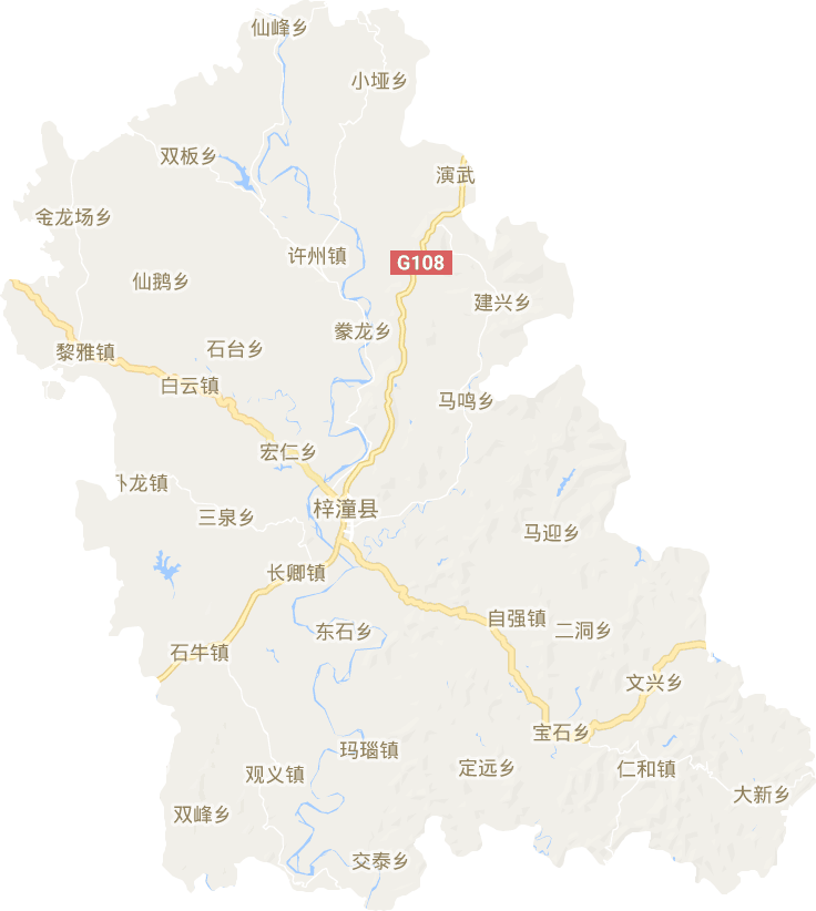 梓潼縣電子地圖