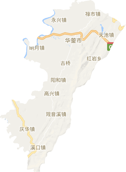 華鎣市電子地圖