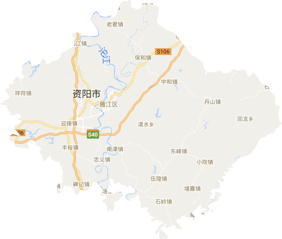 雁江區電子地圖