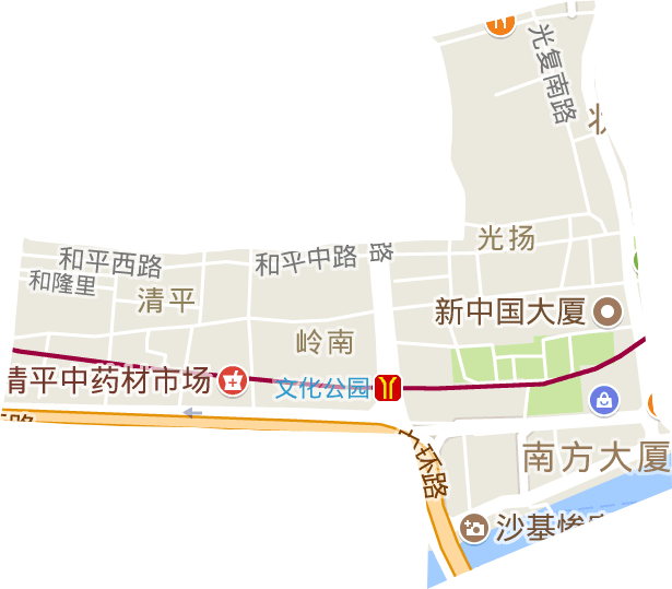 嶺南街道電子地圖