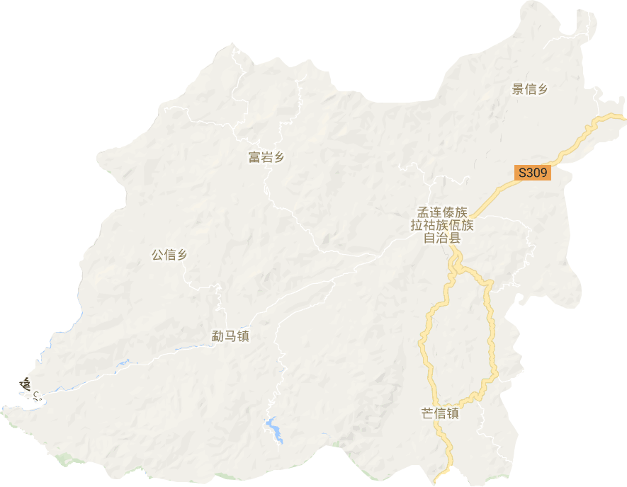 孟連傣族拉祜族佤族自治縣電子地圖
