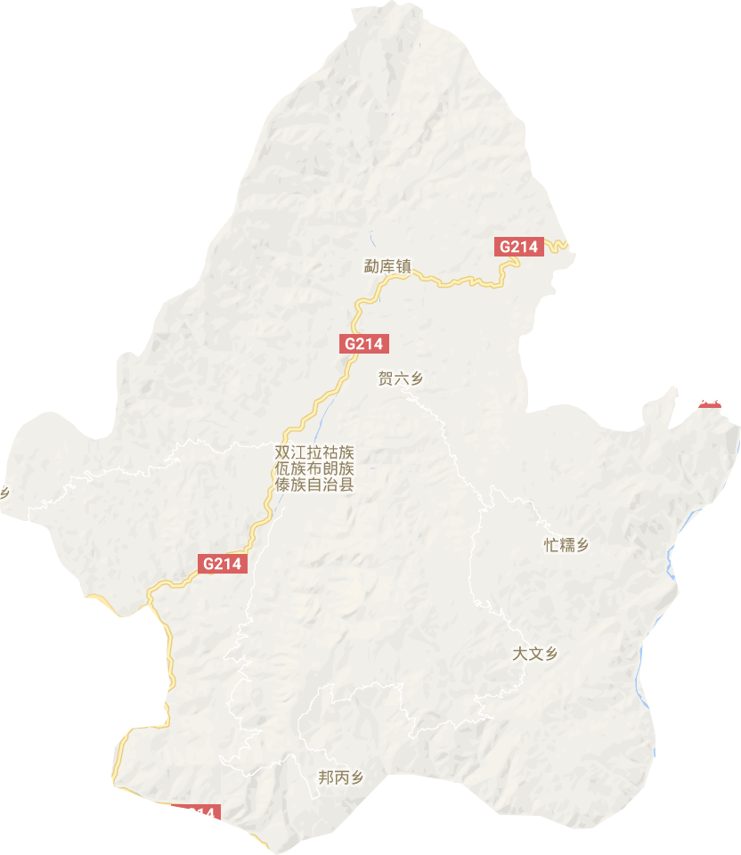 雙江拉祜族佤族布朗族傣族自治縣電子地圖