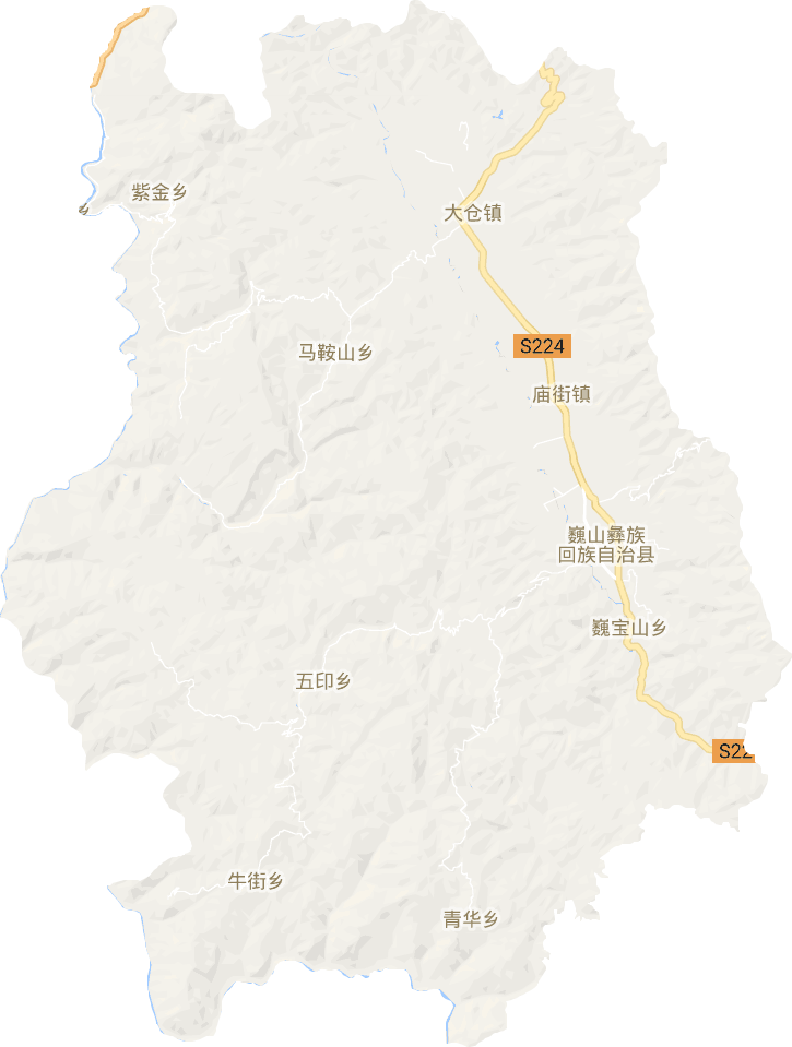 巍山彝族回族自治縣電子地圖