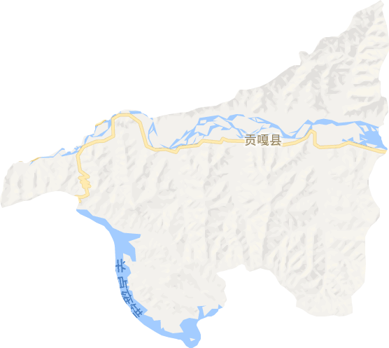 貢嘎縣電子地圖