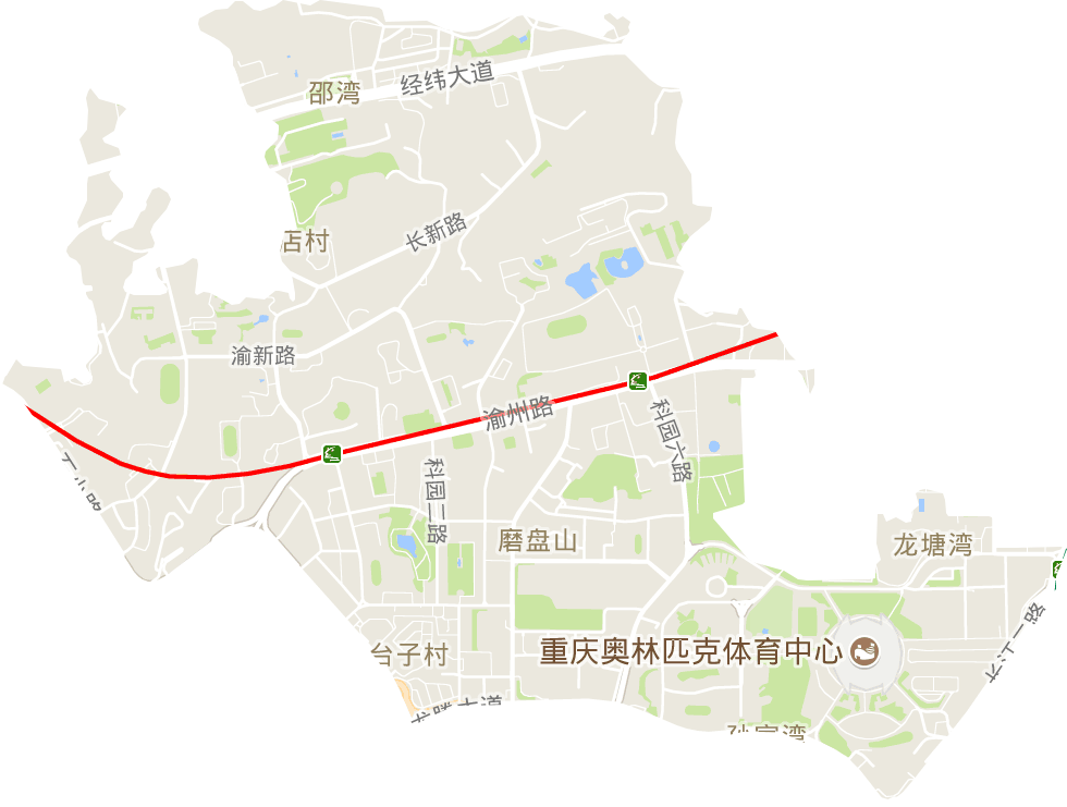 渝州路街道電子地圖