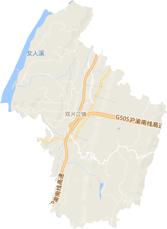 雙河口鎮電子地圖