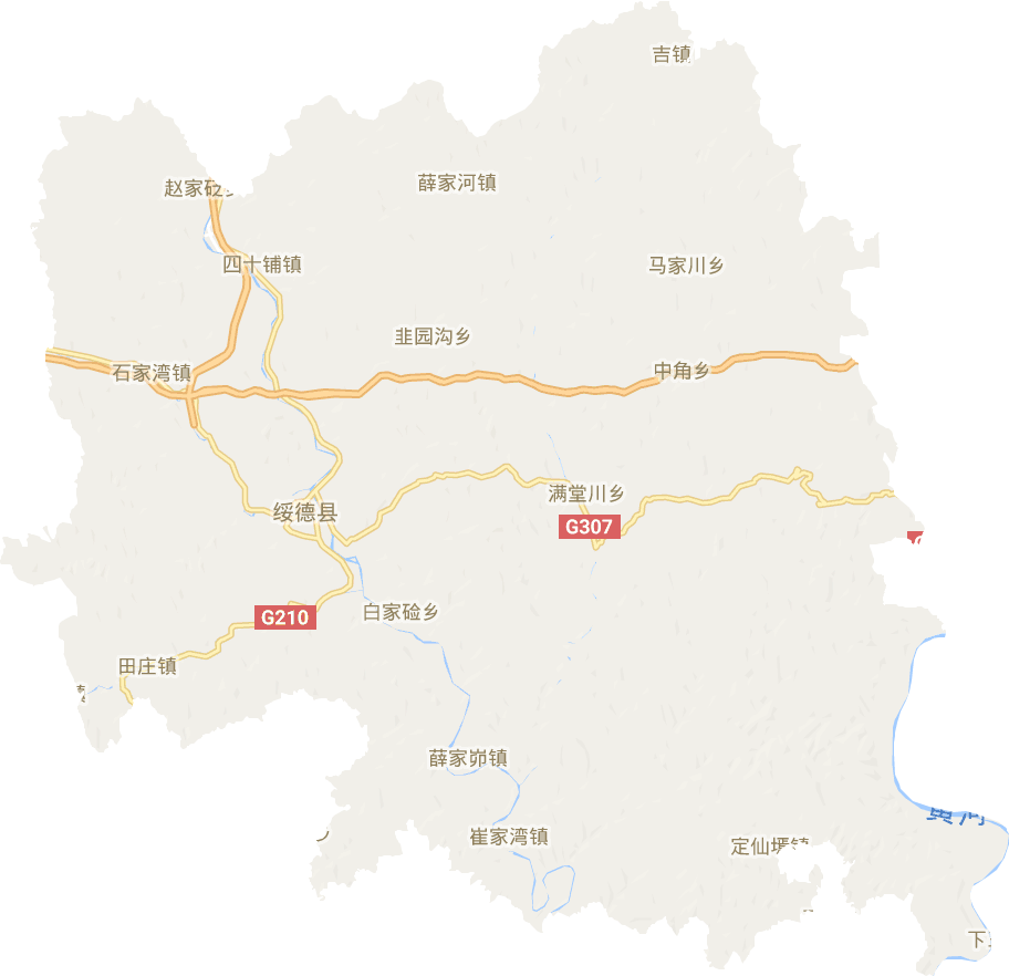 綏德縣電子地圖