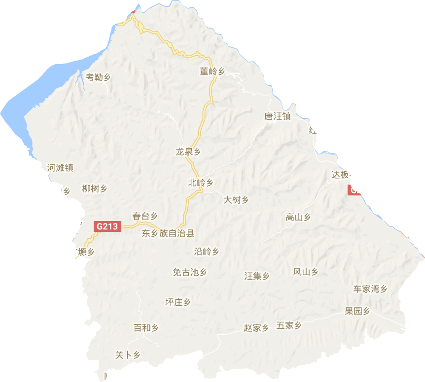 東鄉族自治縣電子地圖