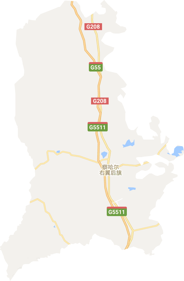 察哈爾右翼后旗電子地圖