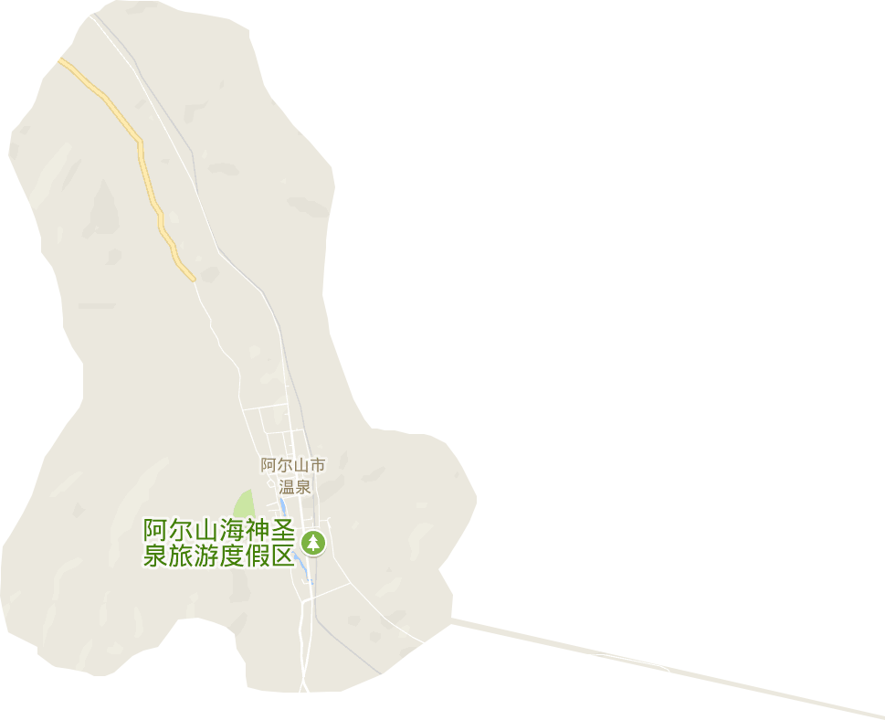 阿爾山市溫泉街道電子地圖