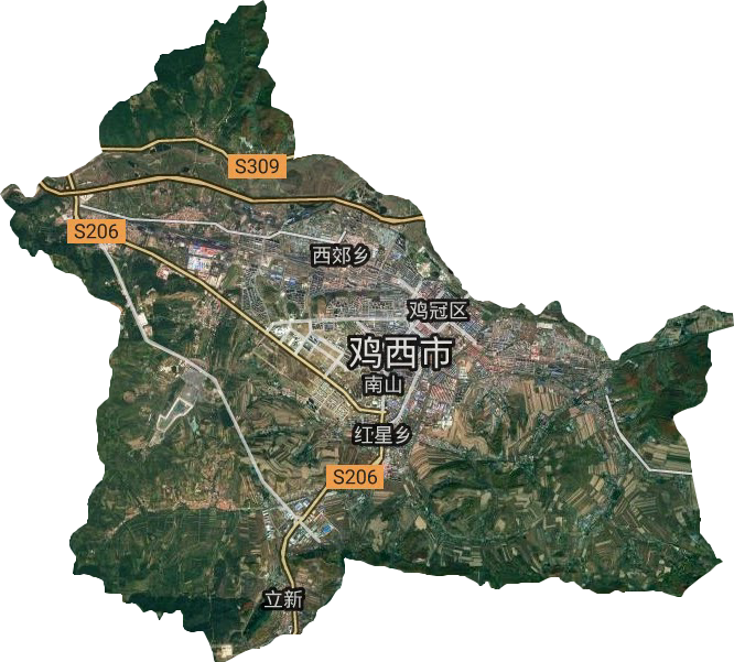 雞冠區(qū)衛(wèi)星圖