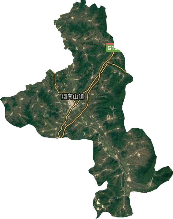 煙筒山鎮衛星圖