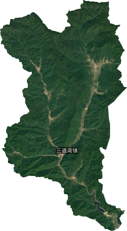 三道灣鎮衛星圖