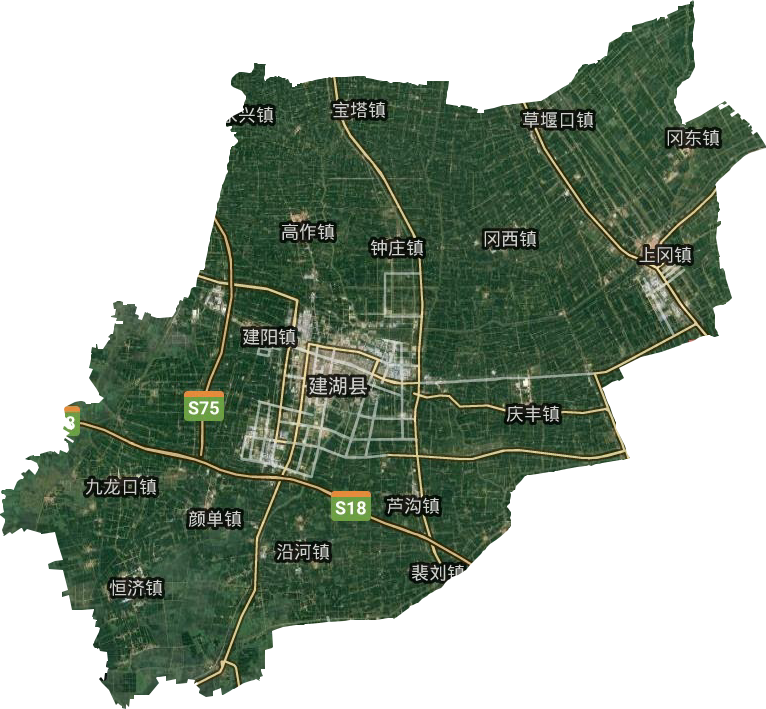 建湖縣衛(wèi)星圖