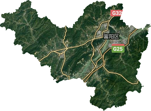 富陽區衛星圖