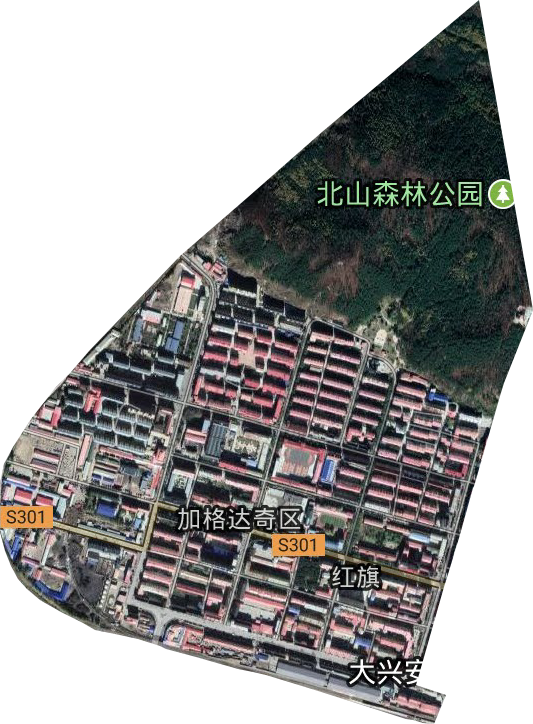 紅旗街道衛星圖
