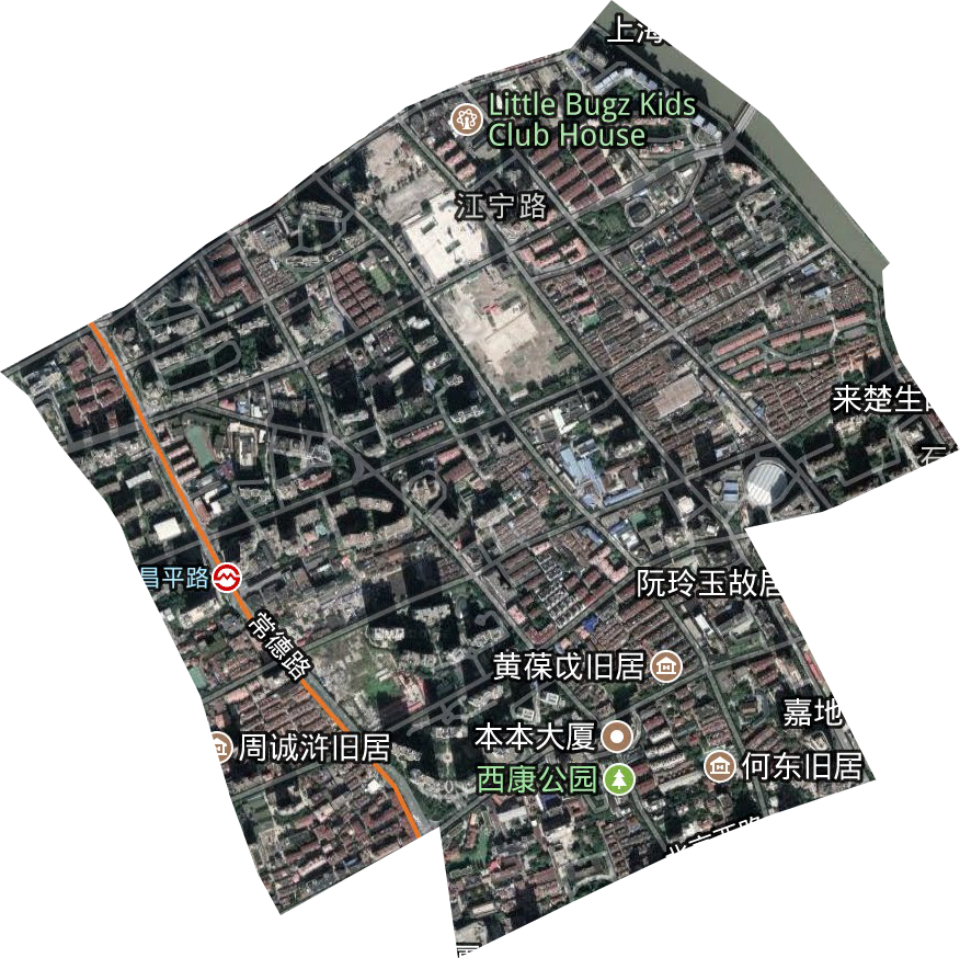 江寧路街道衛星圖