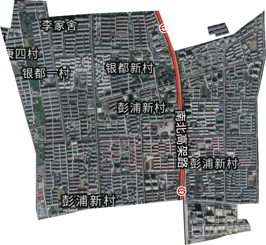 彭浦新村街道衛(wèi)星圖