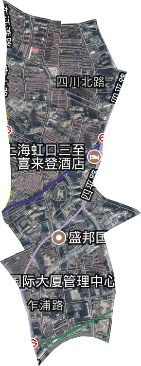 四川北路街道衛星圖