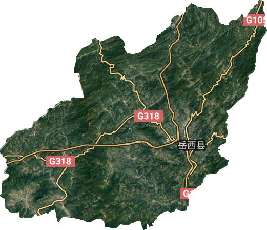 岳西縣衛星圖