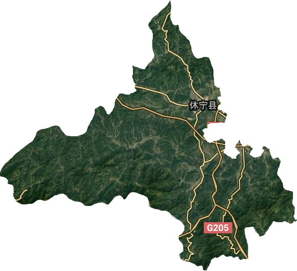 休寧縣衛(wèi)星圖