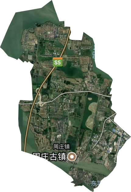 周莊鎮(zhèn)衛(wèi)星圖